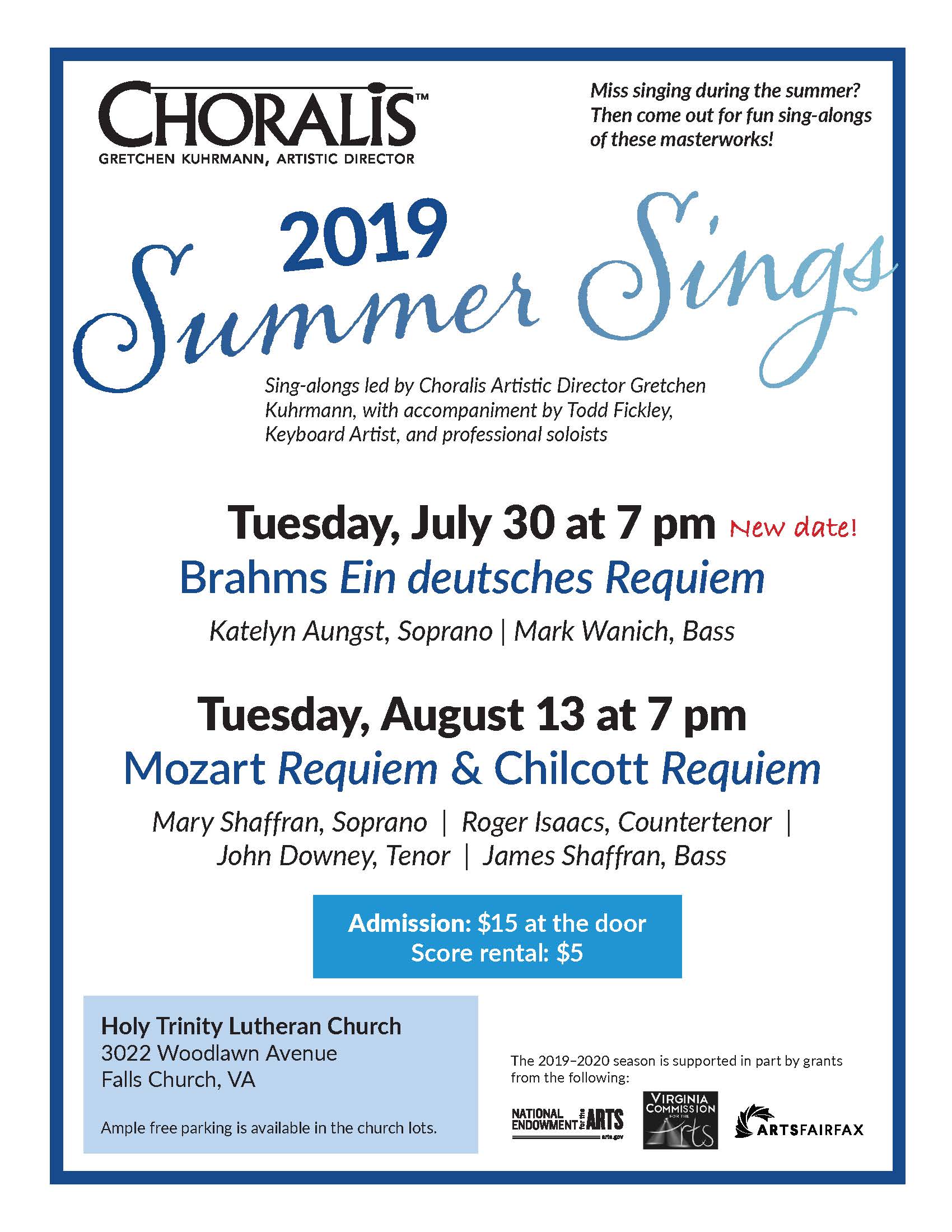 Sing-Along with Choralis this Summer!